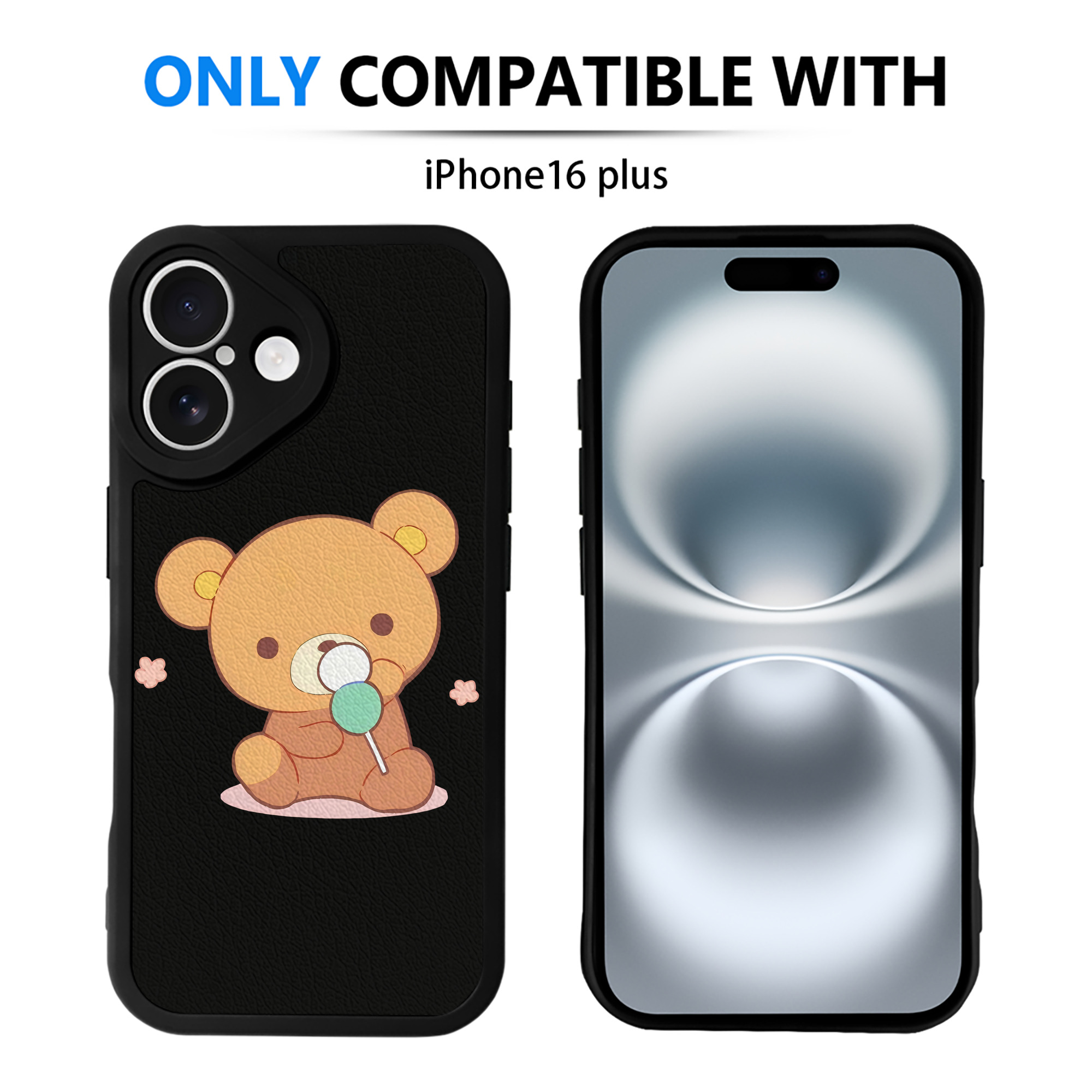（画像用） リラックマ リラックマ キイロイトリ Rilakkuma Korilakkuma Kiiroitori 【iPhone 16シリーズ対応】シリコンスマホケース（レザー調） 材質：シリコン